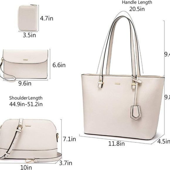 New  3pcs Purse Set   Handbags for Women Shoulder Bags Tote Satchel - Picture 7 of 12